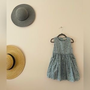 Red Caribou girls dress. Blue with navy details. Pockets. Like new! 2T fits 3T